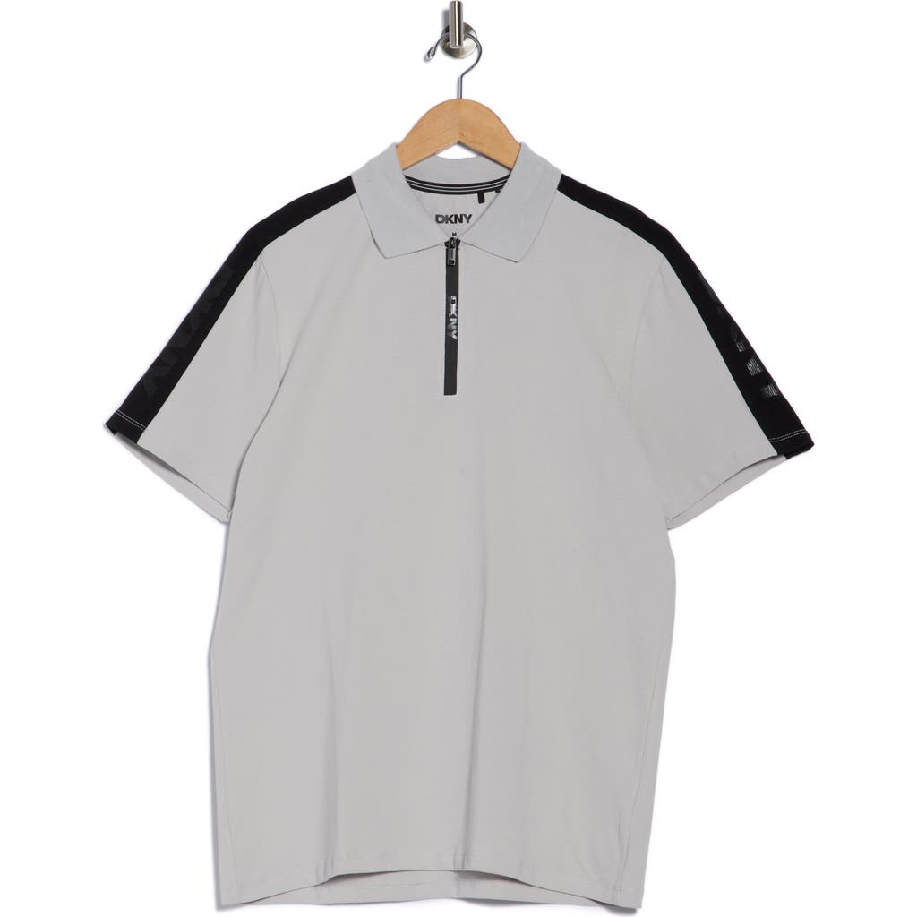 Dkny Sportswear Zach Stretch Cotton Quarter Zip Polo In Multi