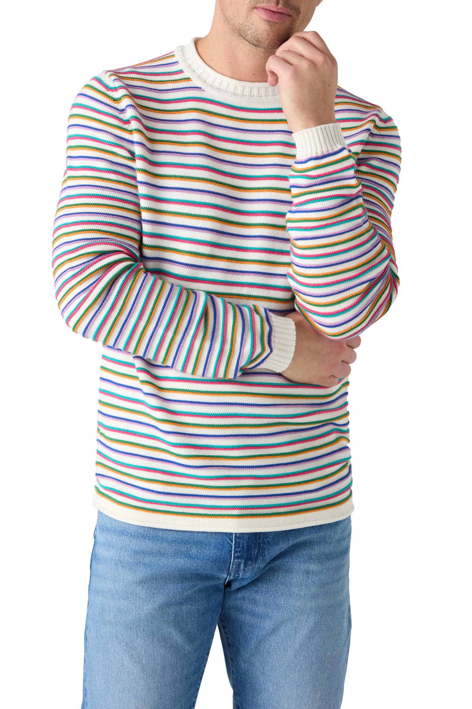 Hilton Multi Stripe Rollneck Sweater