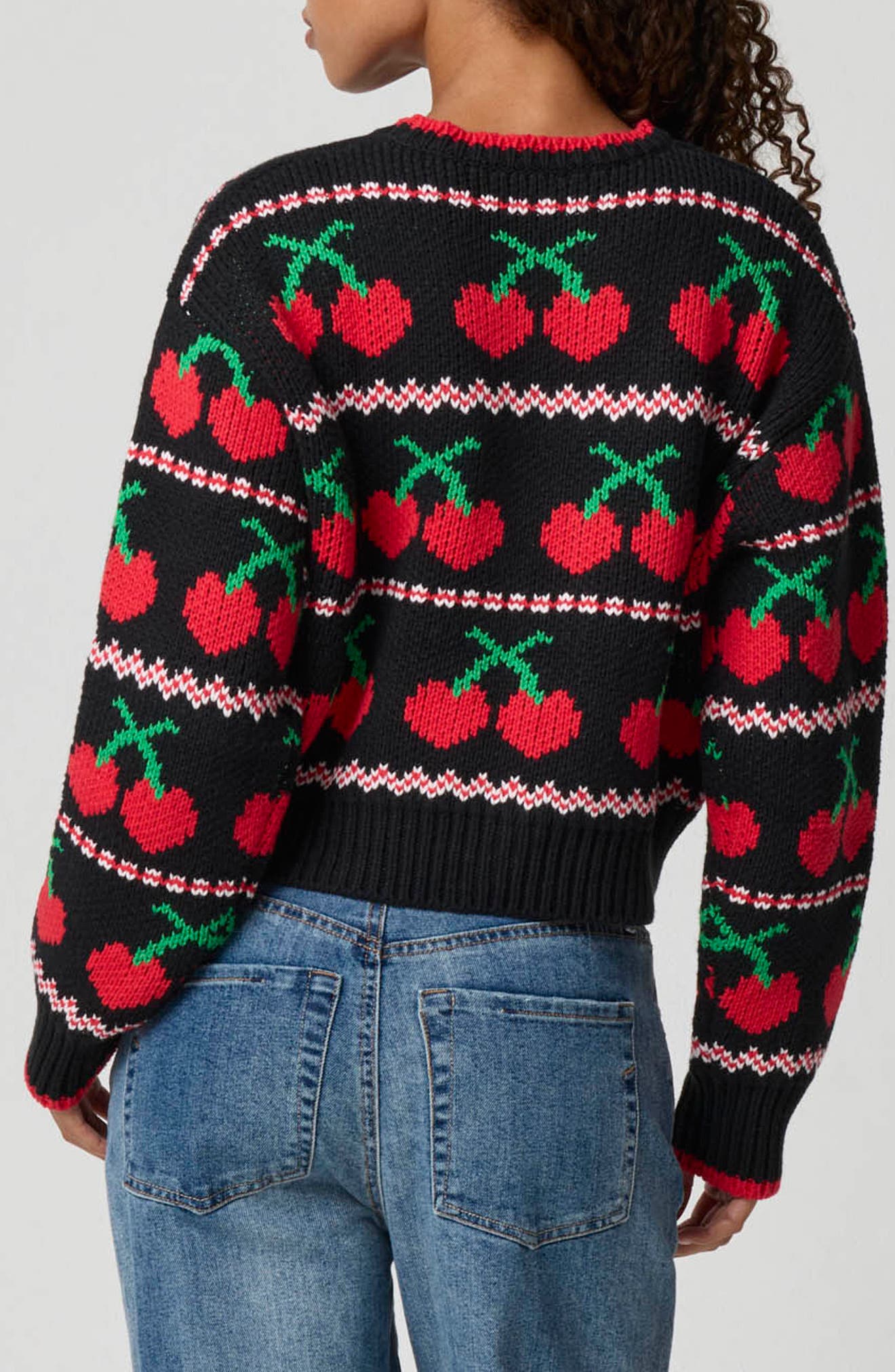 Florence by Mills Cherry Crewneck Crop Sweater (Women) | Nordstrom