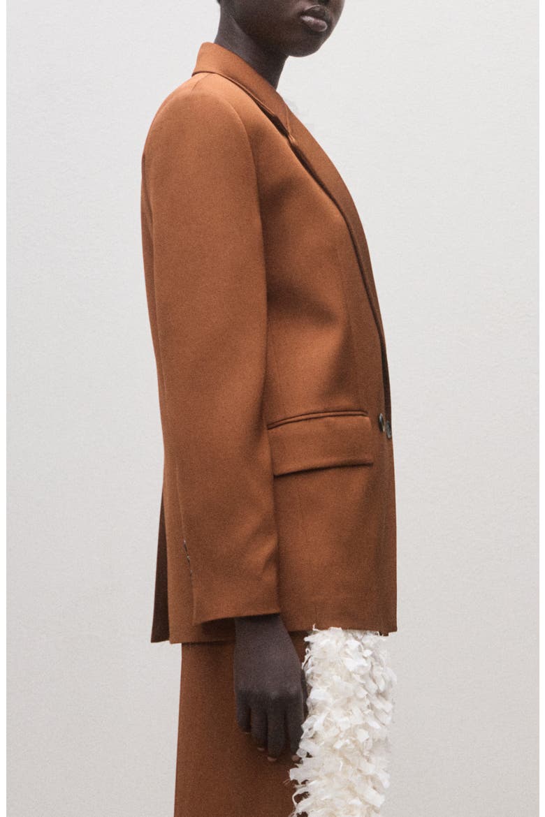 Double Breasted Blazer, Alternate, color, COGNAC