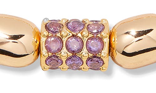 Brook & York Brook And York Brei Birthstone Beaded Stretch Bracelet In Gold February