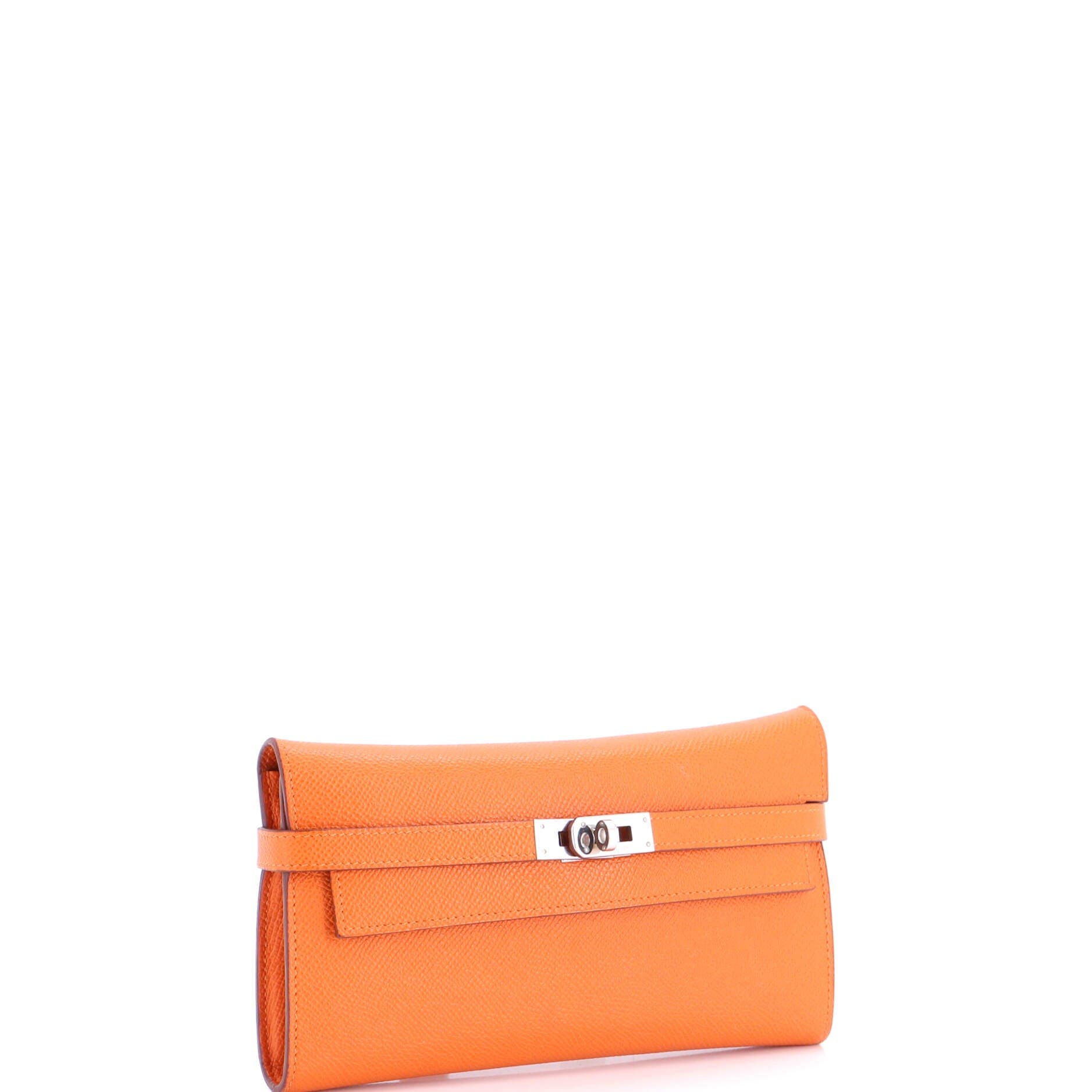 Kelly Wallet Epsom Long, Alternate, color, Orange