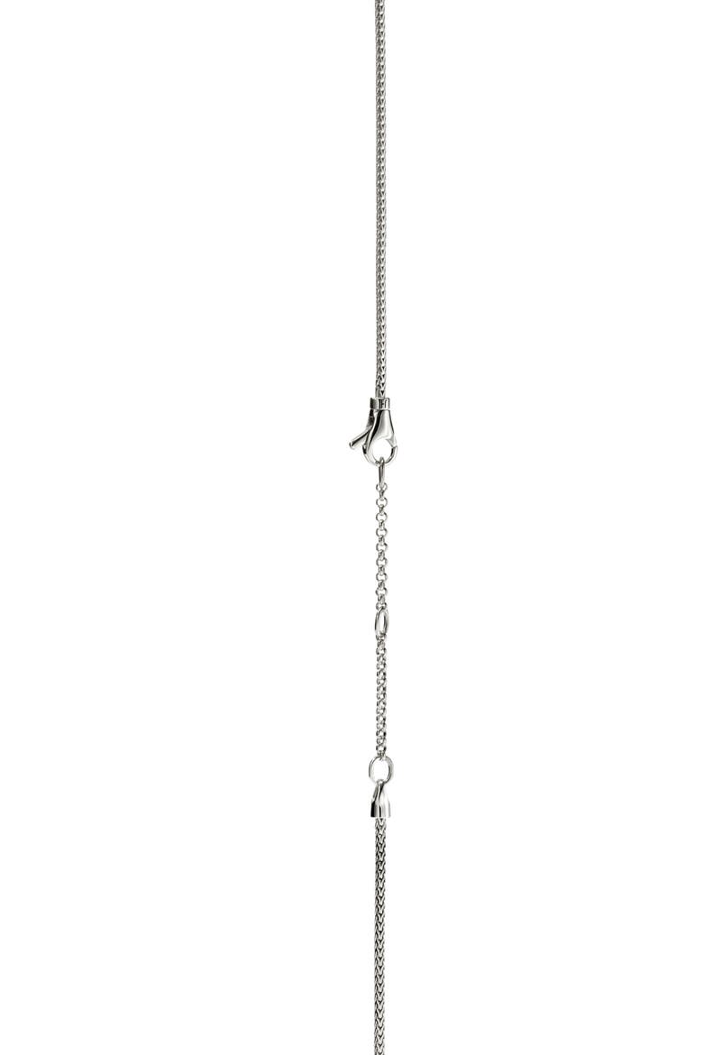 Love Knot Y-Necklace, Diamonds, Alternate, color, SILVER