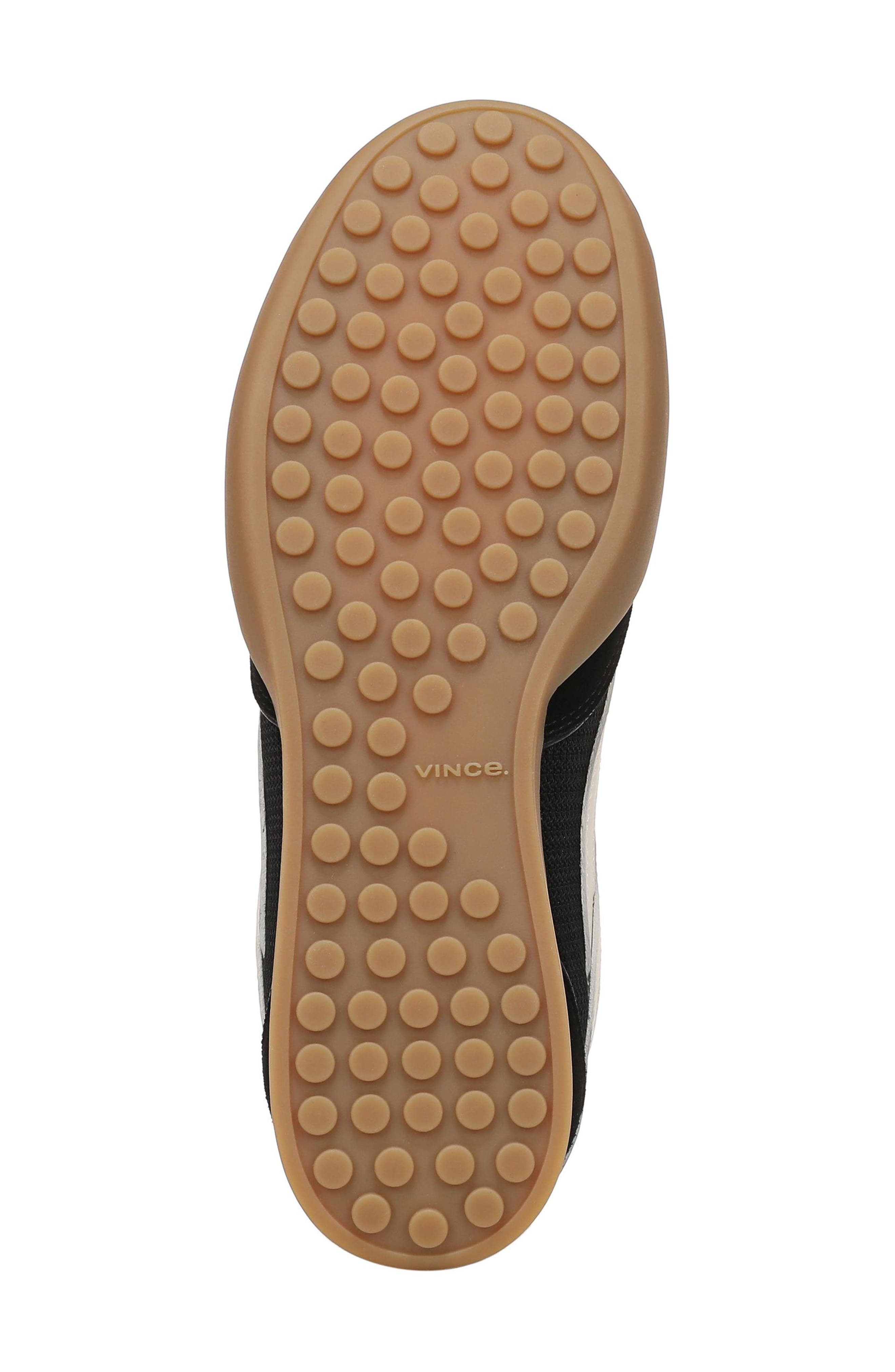 Echo Trainer Leather Sneaker, Alternate, color, BLACK/ FLAX