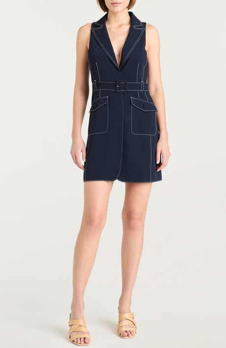 Cinq à Sept Belize Topstitch Belted Minidress