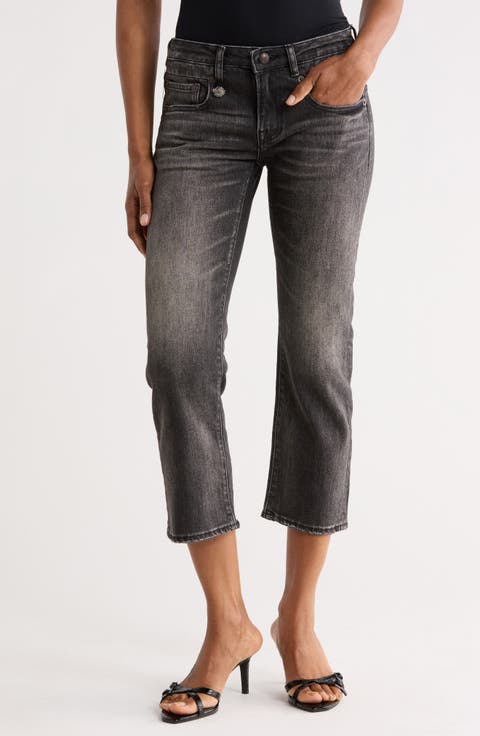 Tobi Crop Boyfriend Jeans (Kennet Black Stretch)