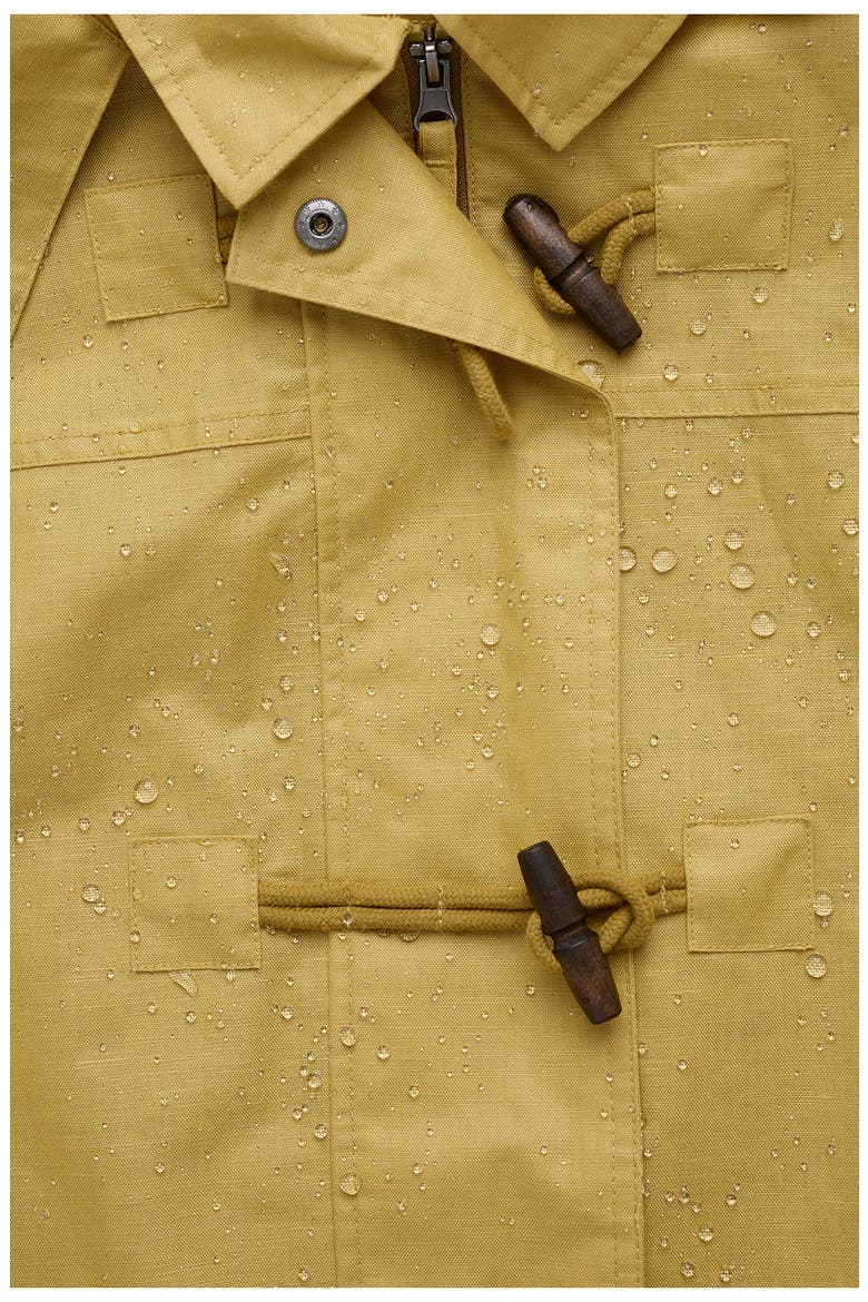 Sea Drift Waterproof Linen & Cotton Rain Coat, Alternate, color, PEAR