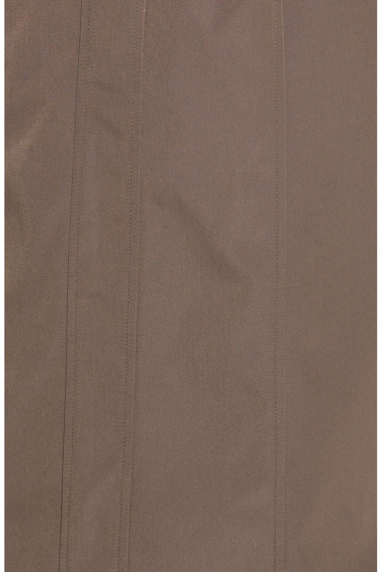 Long Single Breasted Trench Coat with Inset Bib, Alternate, color, DARK TRUFFLE