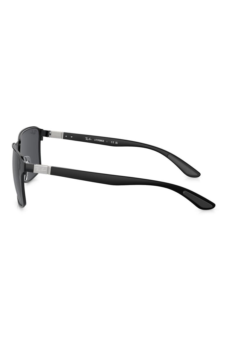 59mm Square Gradient Sunglasses, Alternate, color, MATTE BLACK