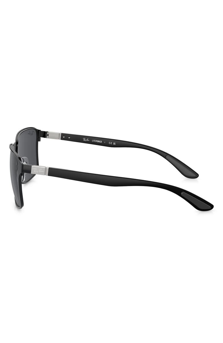 Ray-Ban 59mm Square Gradient Sunglasses, Alternate, color, Matte Black