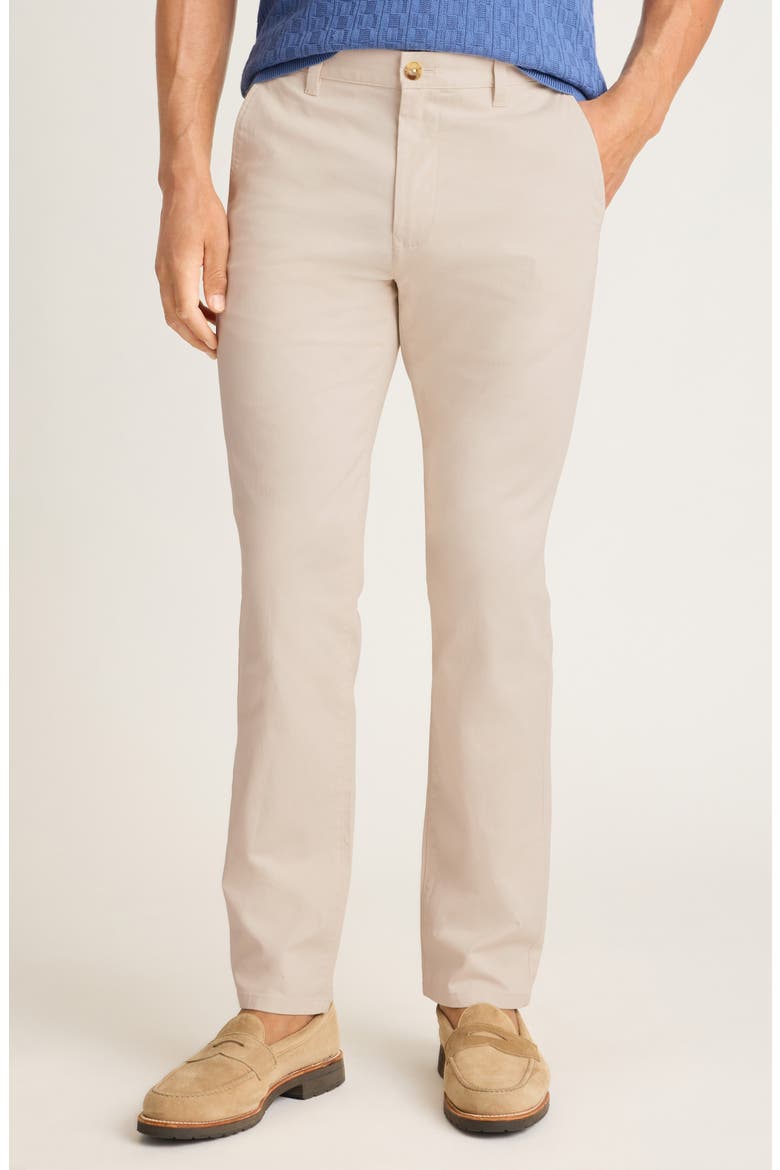 Signature Stretch Cotton Pants, Main, color, MOONBEAM