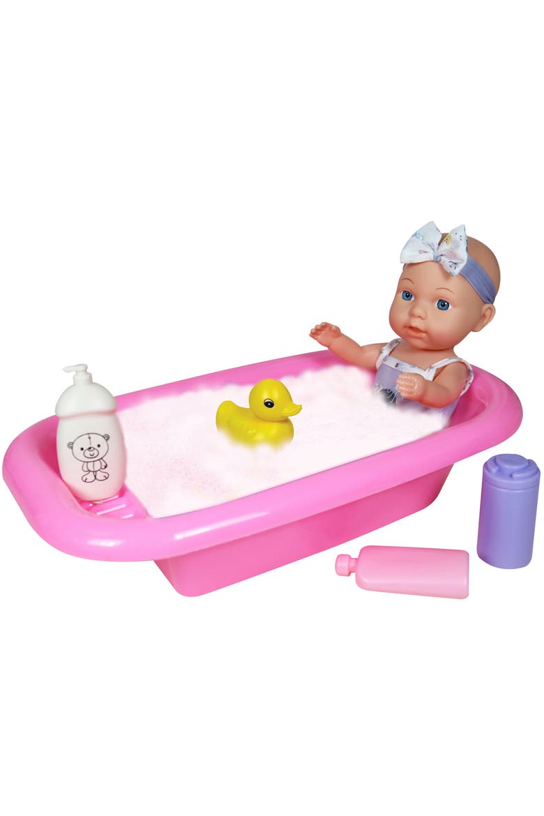 12 Inch Baby Doll Bath Tub Set, Sea Design, Care Accessories, Kids 2+, Alternate, color, Multicolored