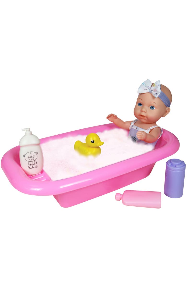 Lissi 12 Inch Baby Doll Bath Tub Set, Sea Design, Care Accessories, Kids 2+, Alternate, color, Multicolored