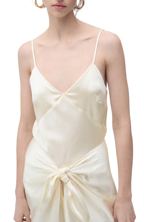 Mango V-neck Satin Camisole In Neutral