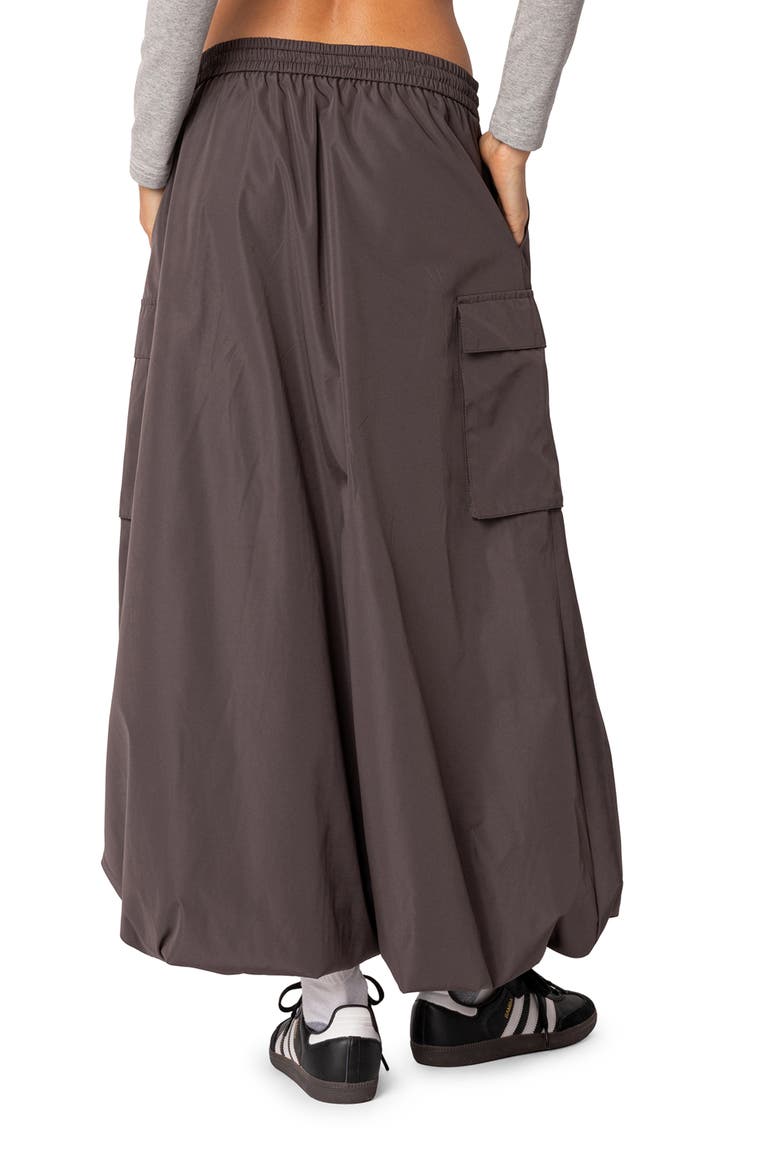 Bubble Cargo Maxi Skirt, Alternate, color, GRAY