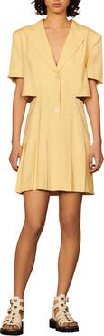 SANDRO Lilirose Side Cutout Pleated Dress
