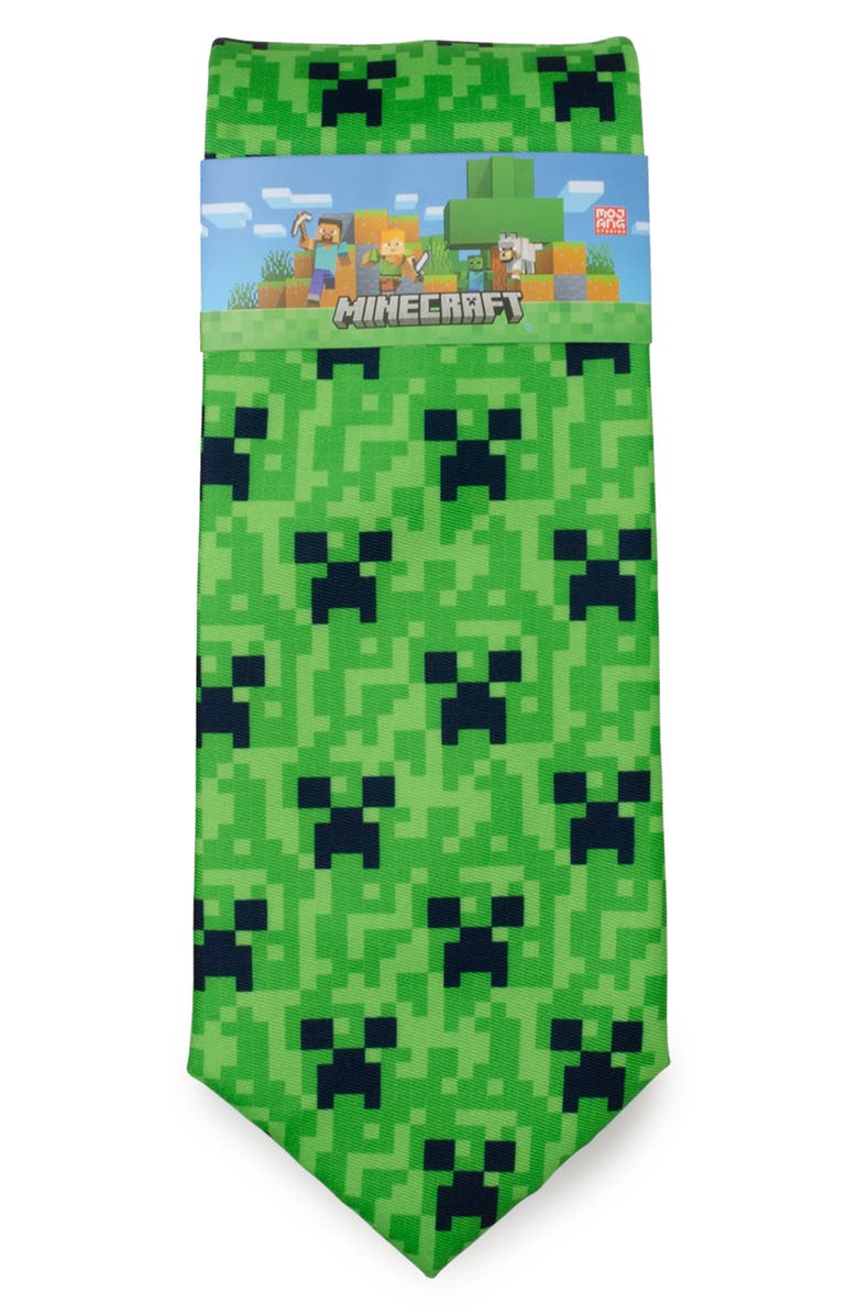 Cufflinks, Inc. Minecraft Creeper Tie, Alternate, color, Green