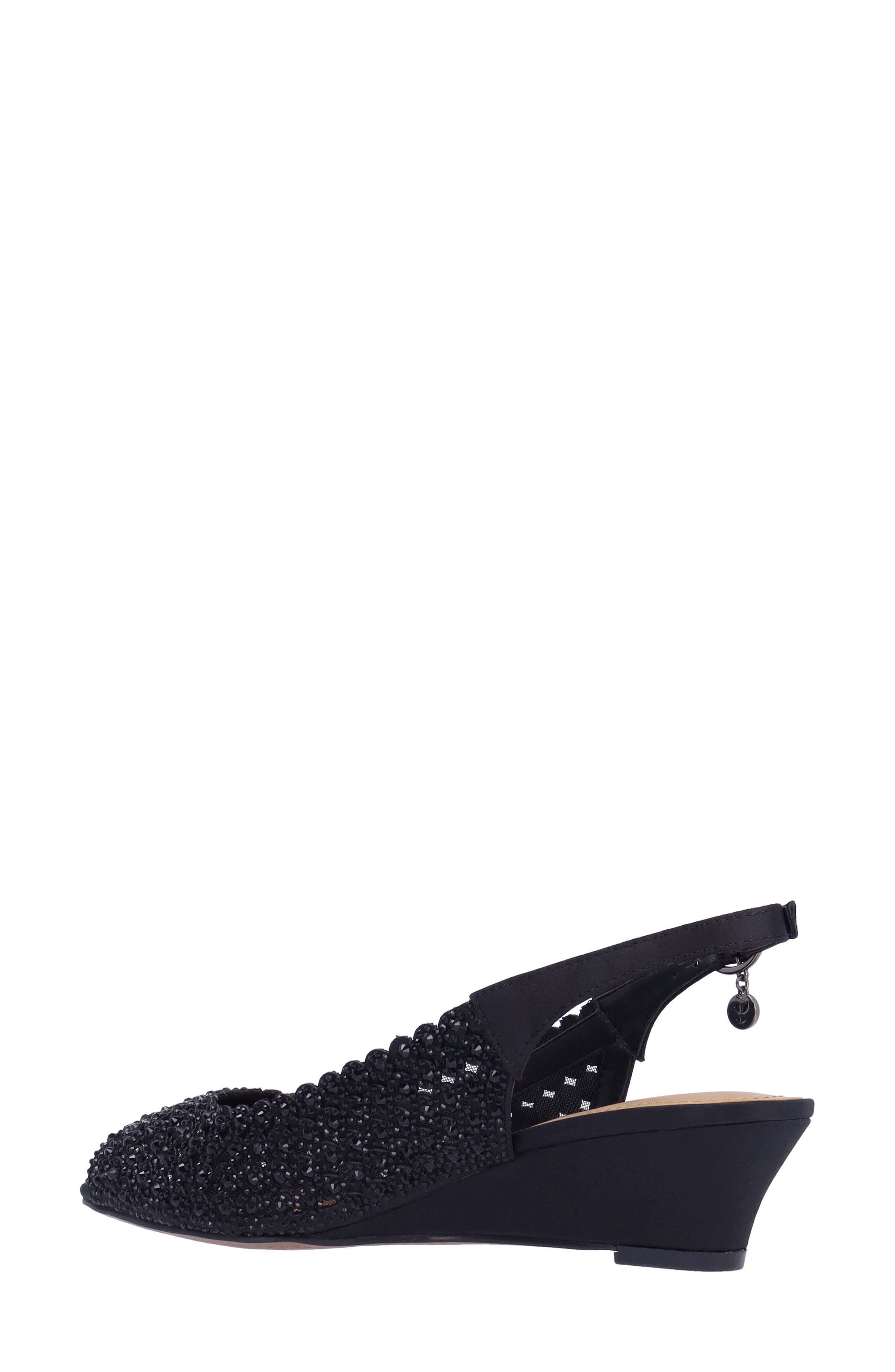 J. Reneé Malorie Slingback Wedge Sandal, Alternate, color, Black