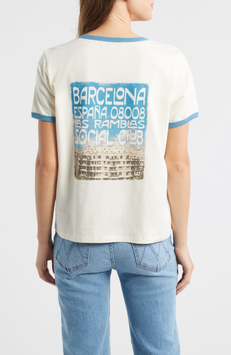 CITY BLUES Barcelona Cotton Graphic Ringer T-Shirt, Alternate, color, Gardenia