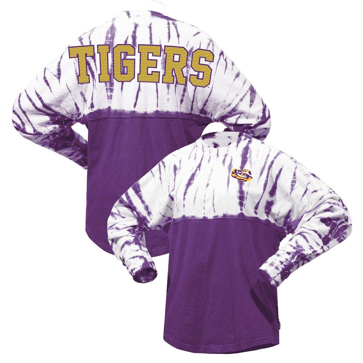 Spirit Jersey Purple Lsu Tigers Tie-dye Long Sleeve Jersey T-shirt