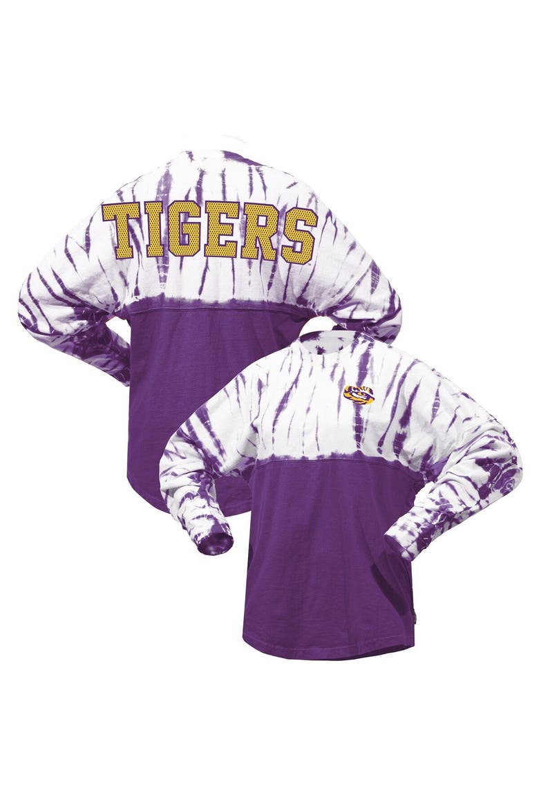 Women's Purple LSU Tigers Tie-Dye Long Sleeve Jersey T-Shirt, Main, color, Purple