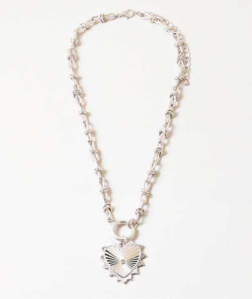 Erin Mcdermott Jewelry Love And Luck Necklace In Silver