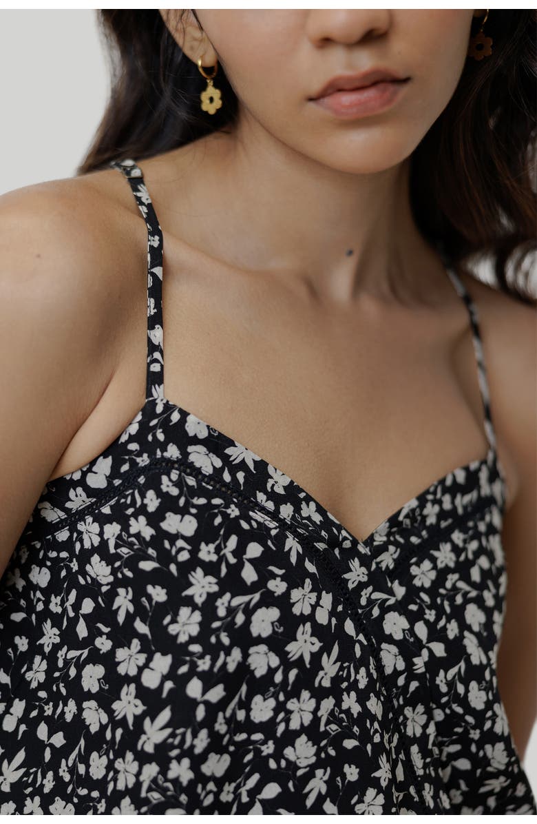 Reistor V-neck Camisole with Lace, Alternate, color, 