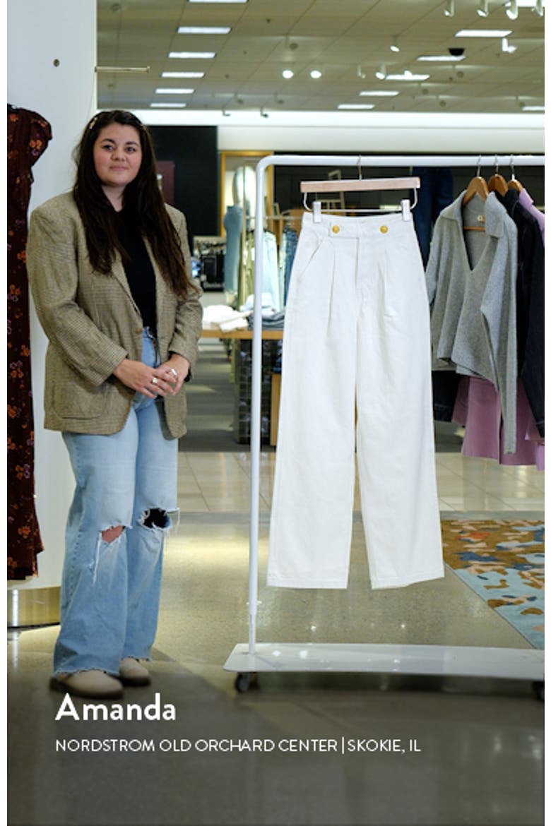 Button Detail Wide Leg Jeans video