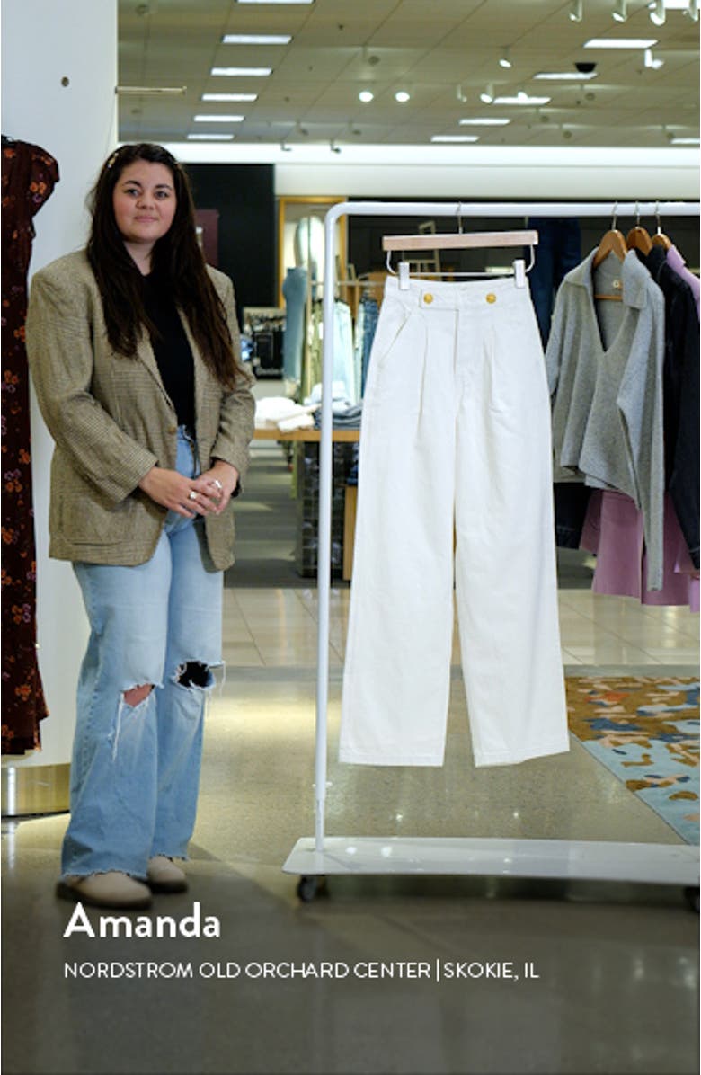 Button Detail Wide Leg Jeans, sales video thumbnail