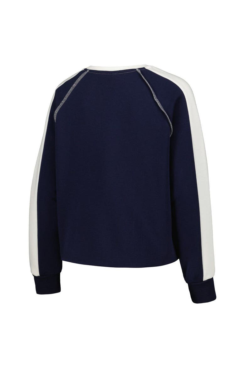 Women's Gameday Couture Navy Penn State Nittany Lions Blindside Raglan Cropped Pullover Sweatshirt, Alternate, color, Navy