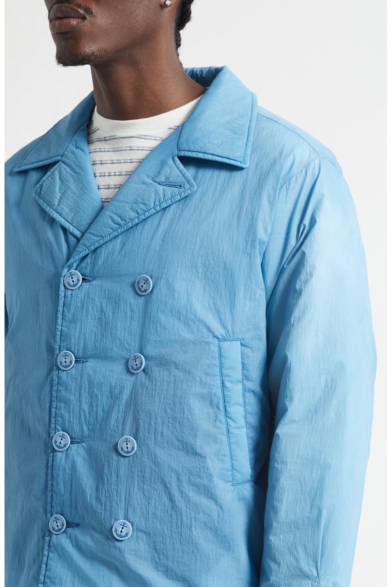 P-Coat Pigment Dyed Nylon Double Breasted Jacket, Alternate, color, SAX