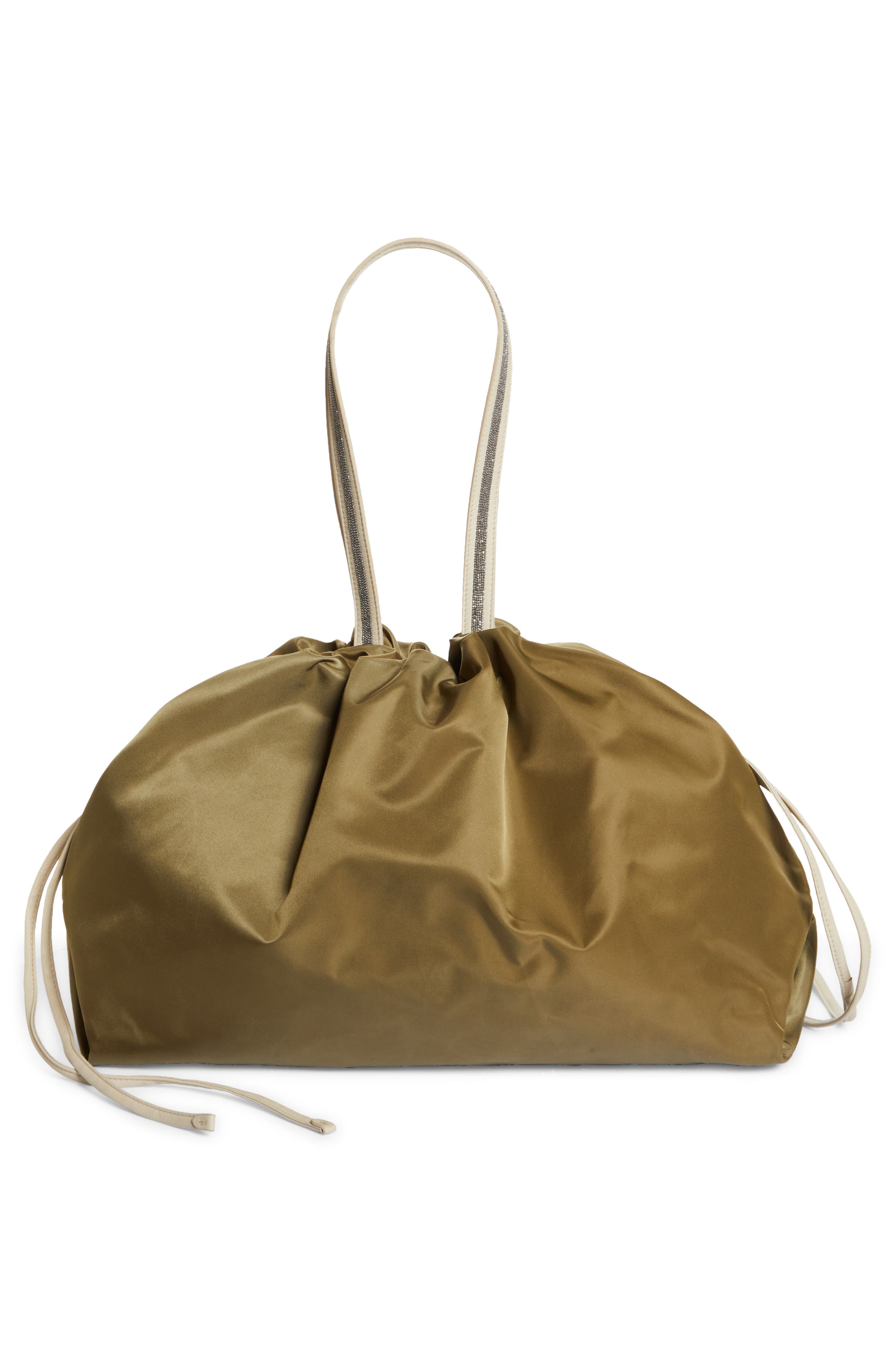 Brunello Cucinelli Large Technical Nylon Shopper, Alternate, color, 
