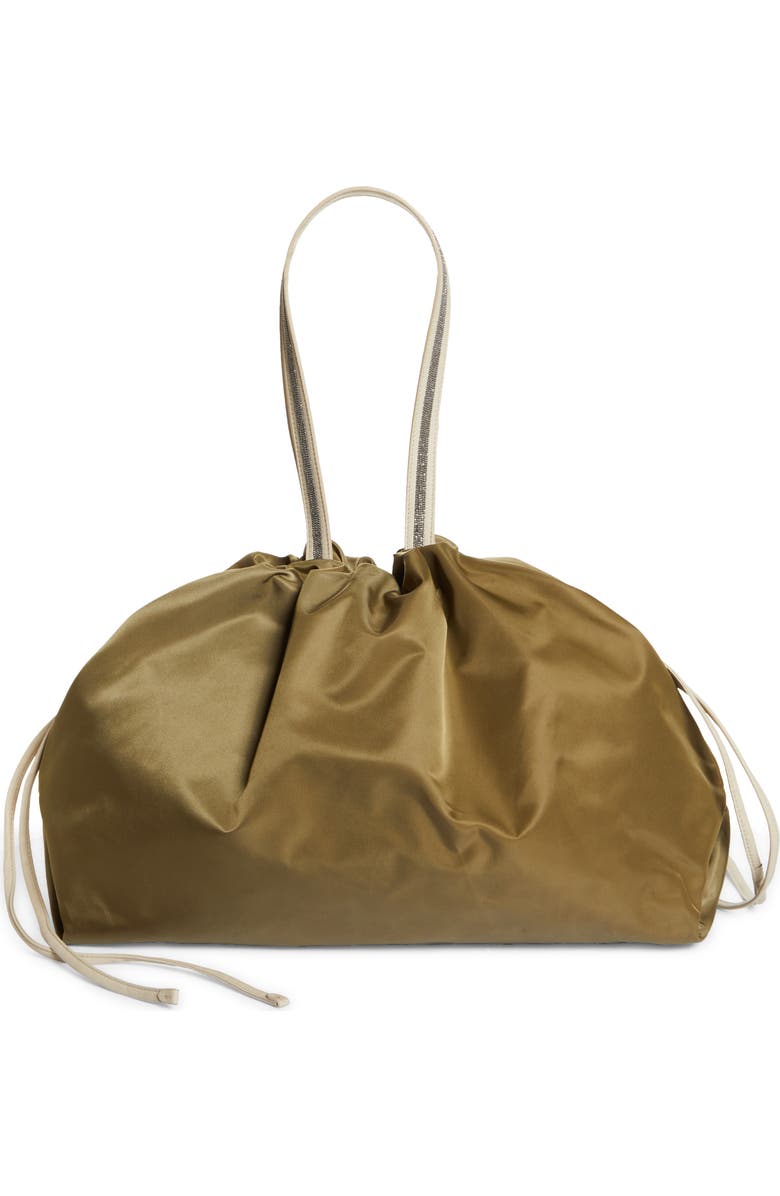 Brunello Cucinelli Large Technical Nylon Shopper, Alternate, color,