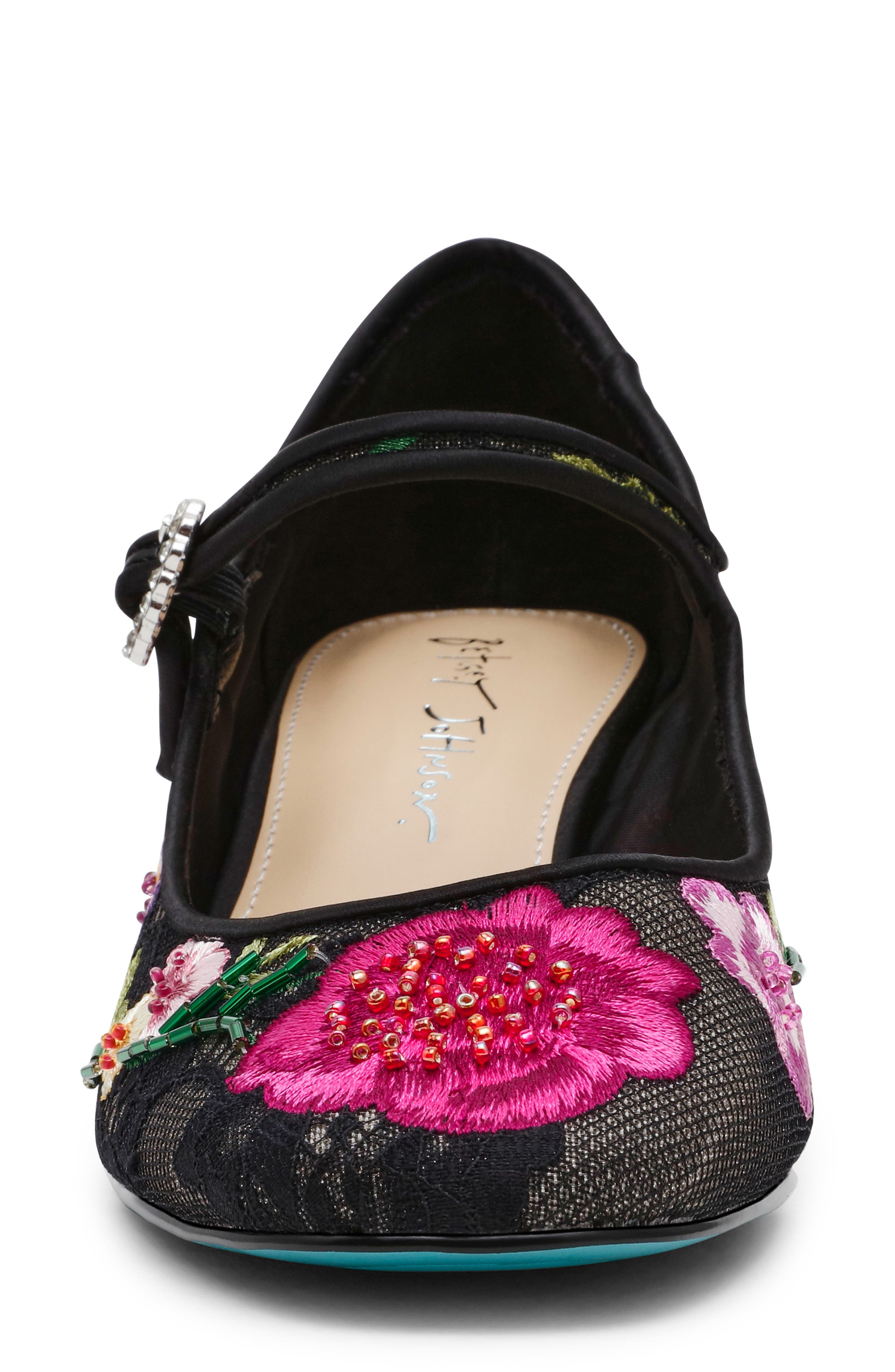 Betsey Johnson Rubee Mary Jane Pump, Alternate, color, Black Multi Floral
