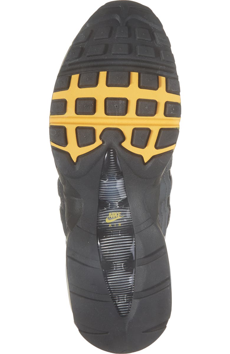 Nike Air Max 95 Big Bubble Sneaker, Alternate, color, Black/ White/ University Gold