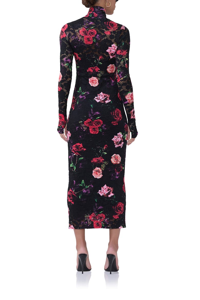 Shailene Turtleneck Long Sleeve Lace Dress, Alternate, color, MIXED ROSE