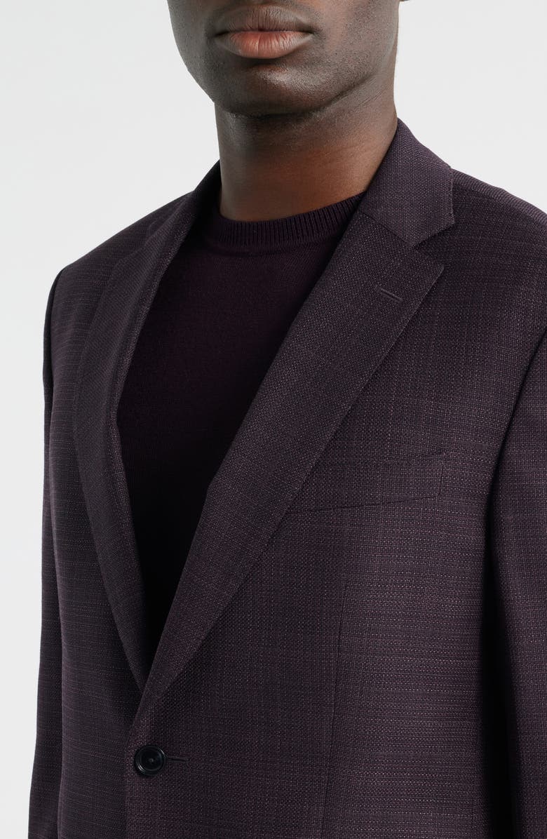 BOSS Huston Slim Fit Virgin Wool Sport Coat, Alternate, color, Dark Red