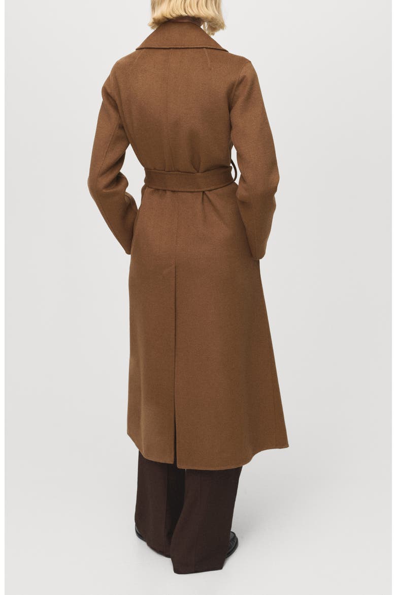 Wool Blend Wrap Coat, Alternate, color, MEDIUM BROWN