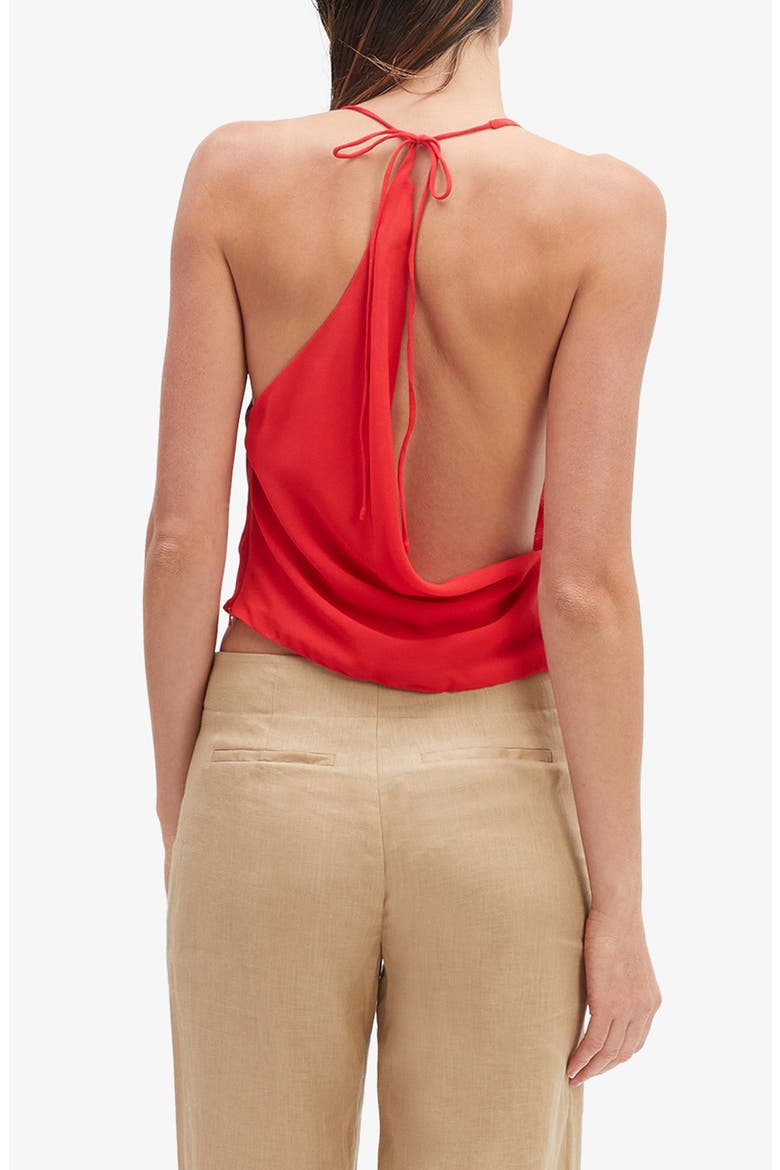 Cherie Cowl Neck Sleeveless Top, Alternate, color, DEEP RED