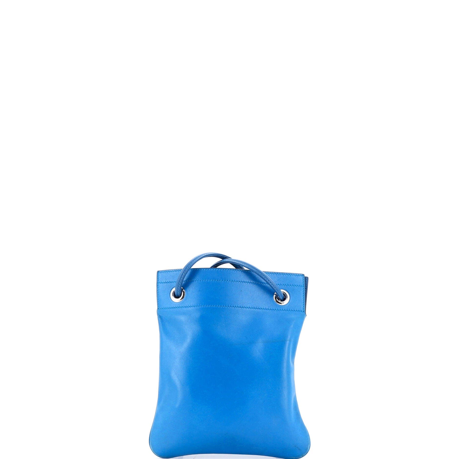 Pre-Owned Hermes Aline Bag Milo Lambskin and Swift Mini, Alternate, color, Bleu Frida