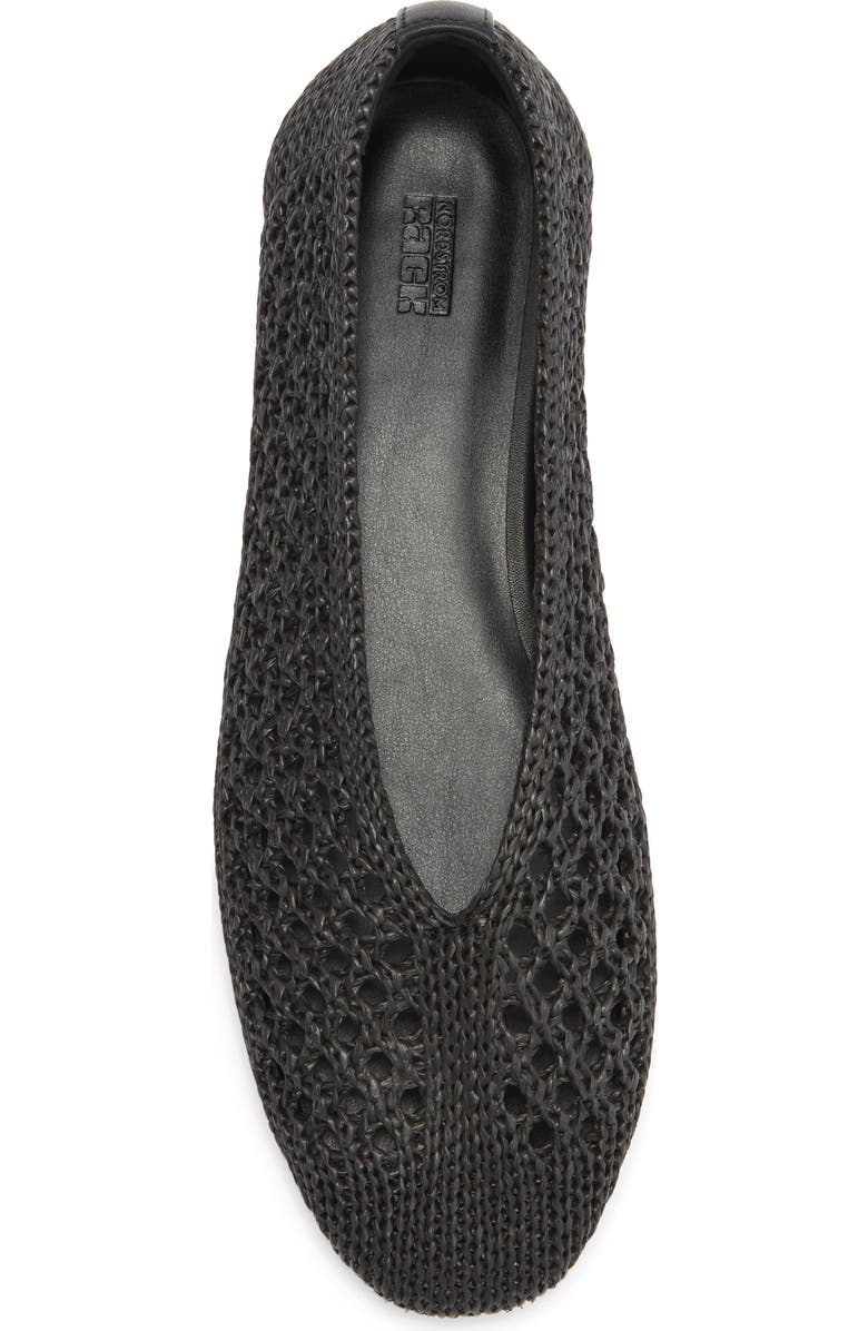 NORDSTROM RACK Monroe Weave Flat, Alternate, color, Black