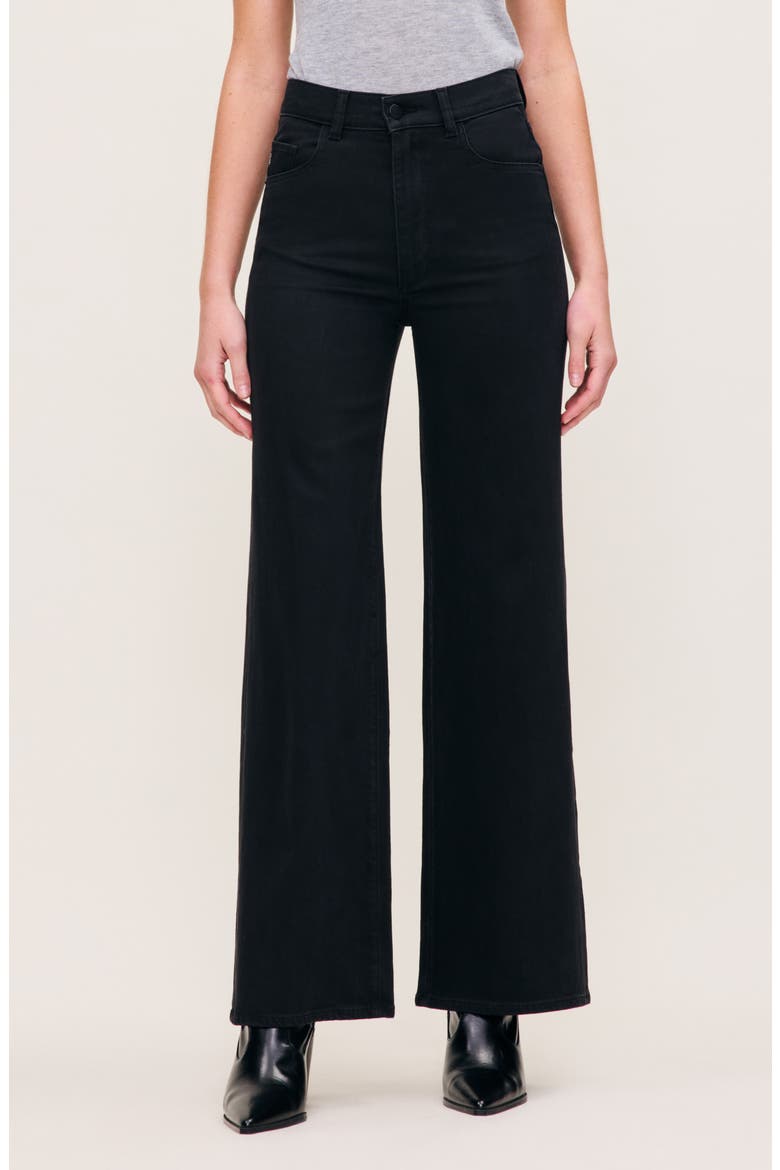 Hepburn High Waist Wide Leg Jeans, Main, color, JET BLACK VINTAGE