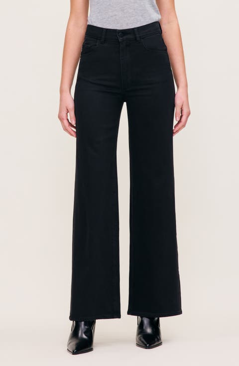 Hepburn High Waist Wide Leg Jeans