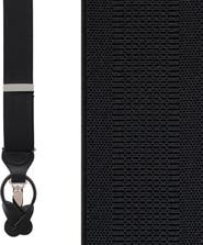 Trafalgar Classic Solid Color Convertible Suspenders (Braces) 35mm Elastic