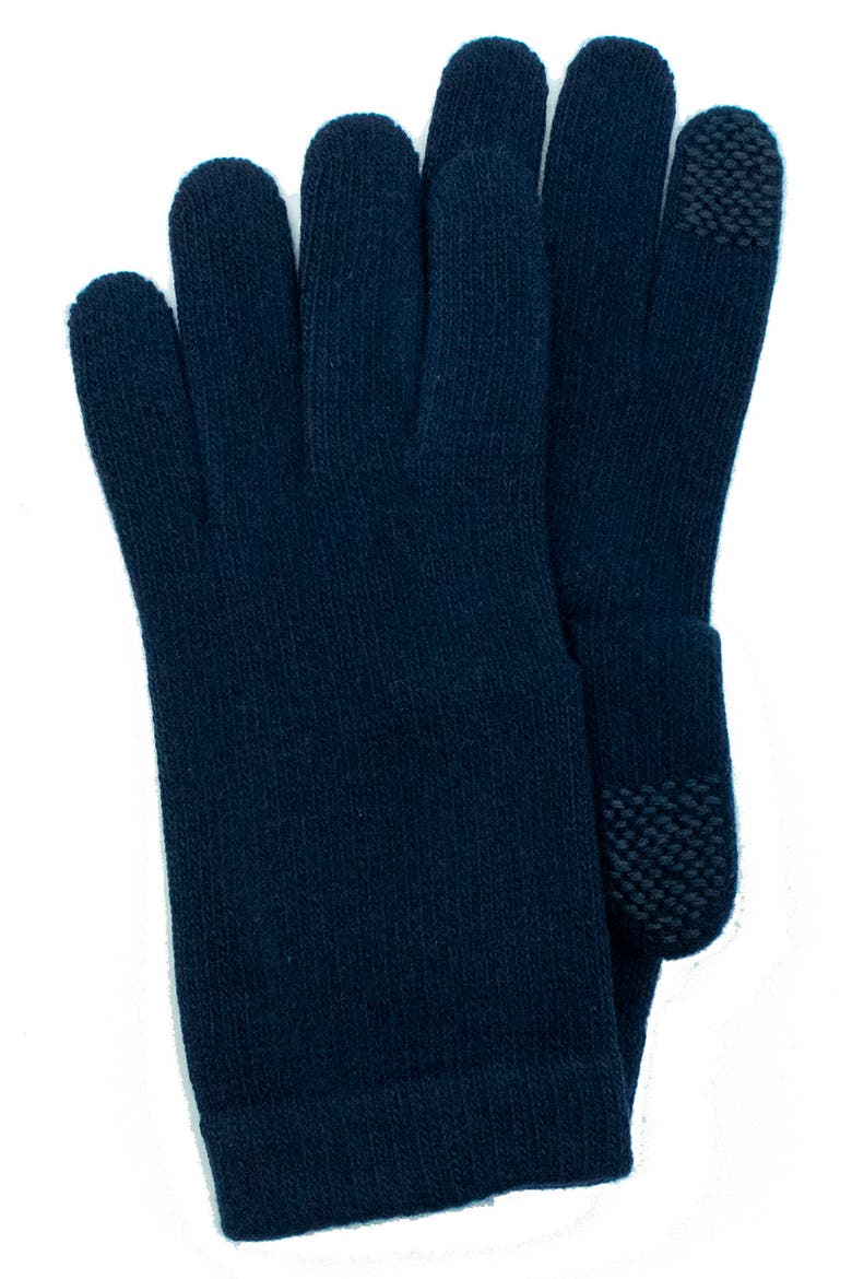 Tech Cashmere Knit Gloves, Main, color, BLACK