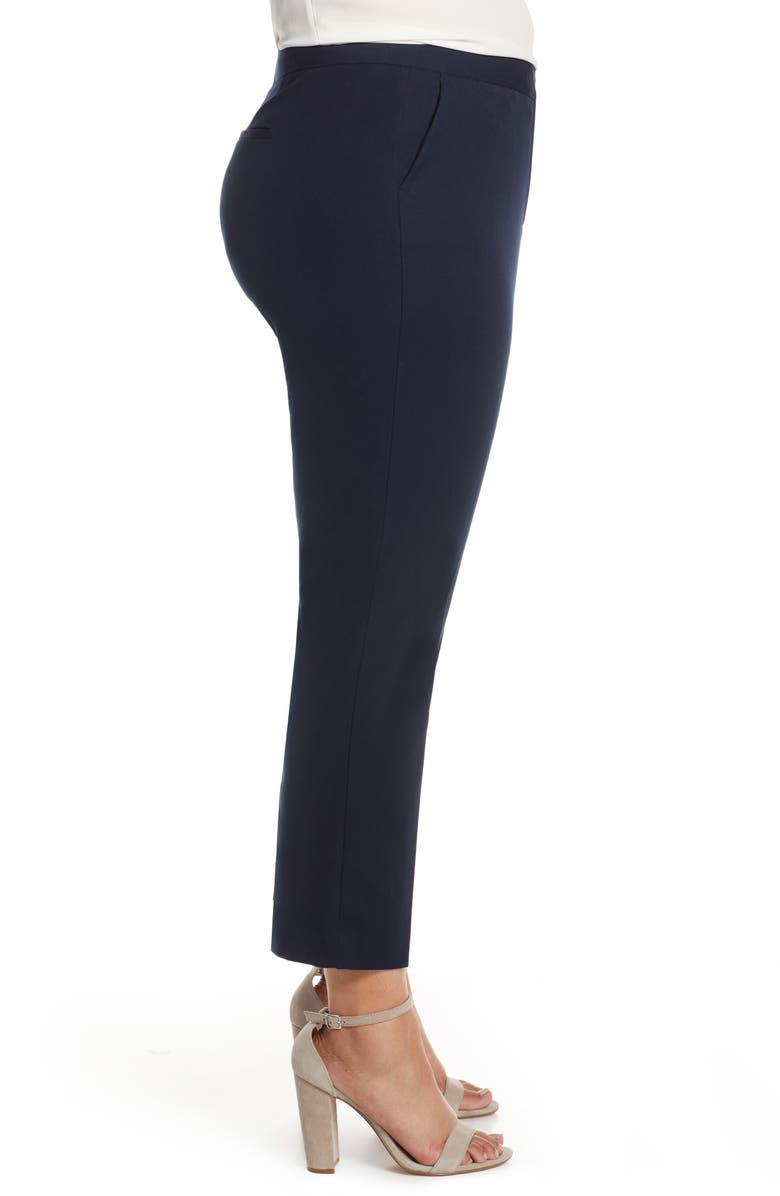 Vince Camuto Stretch Twill Crop Pants, Alternate, color, Classic Navy