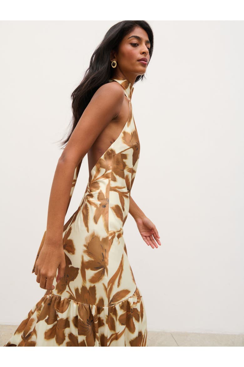 Avery Backless Maxi Dress Autumn Petal, Alternate, color, Autumn Petal