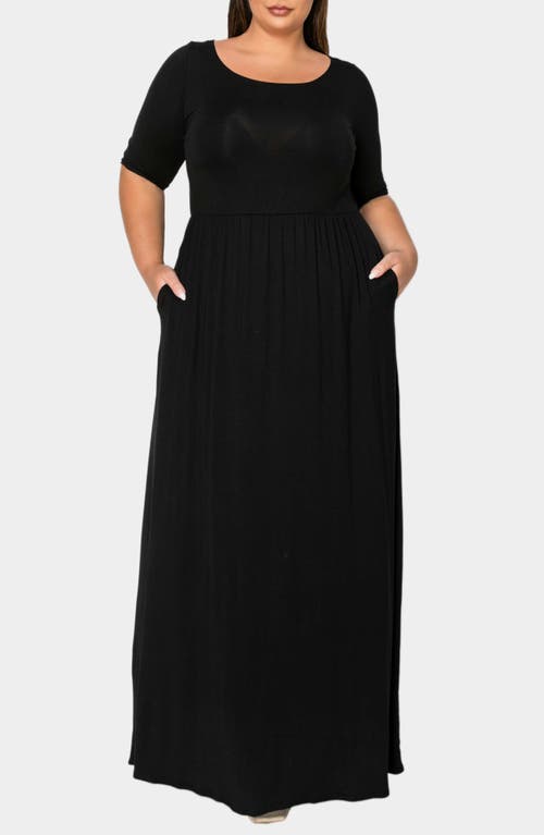 L I V D Eva Jersey Maxi Dress In Black