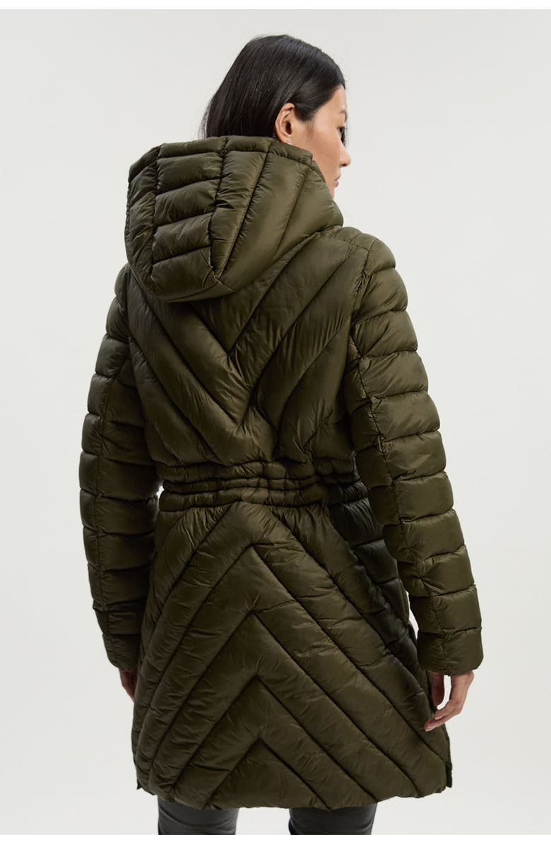 Karen Millen Lightweight Packable Coat, Alternate, color, Khaki