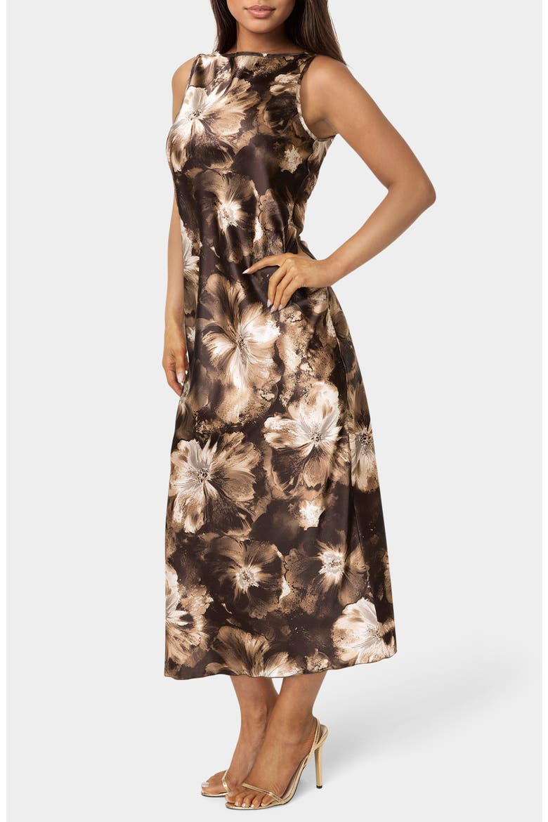 Sleeveless Maxi Dress, Alternate, color, BROWN MULTI